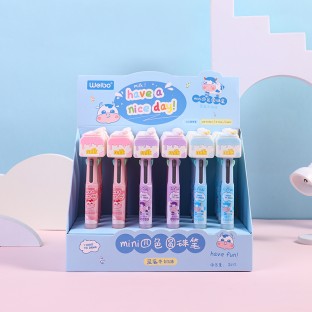 Ballpoint pen, four color creative pen, Cake, cute and affordable for children  WEIBO Brand Promotion Pen