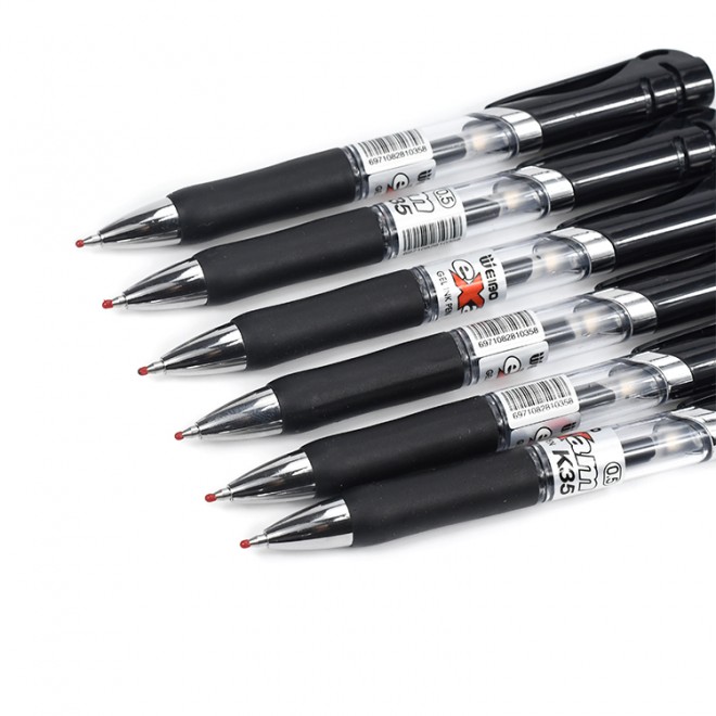 WEIBO Wholeasale Plastic Black Smooth Ballpoint Pen Gel Pen Custom Logo 0.5mm Writing Gel Pen For Students