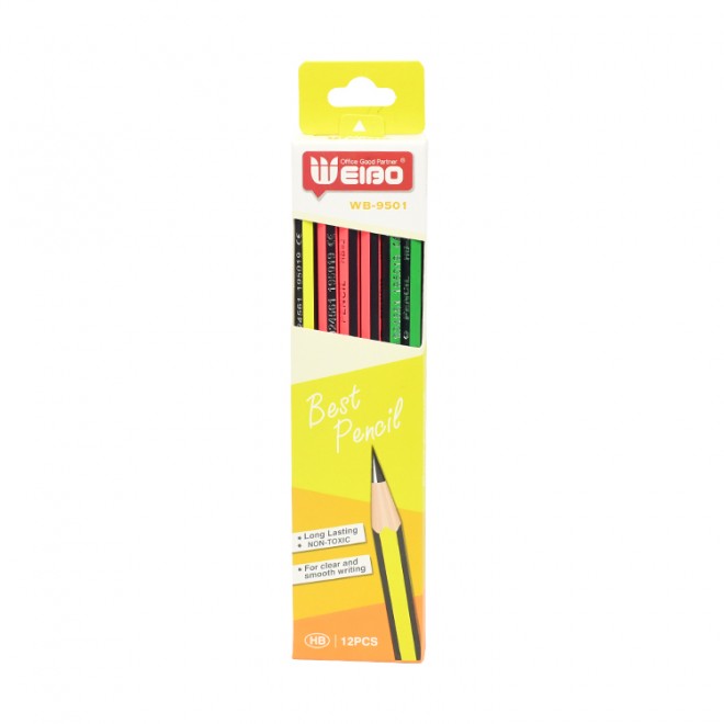 Weibo colorful minimalist wind log students with eraser pencil set manufacturers wholesale can be customized
