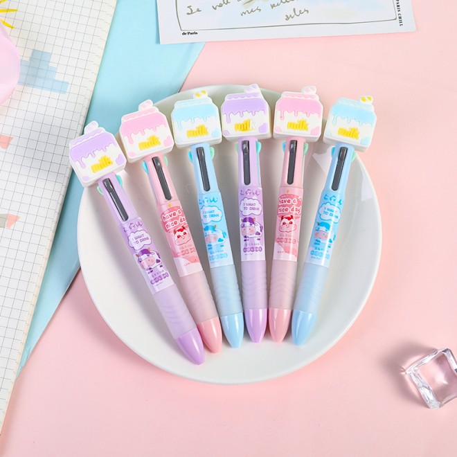 Ballpoint pen, four color creative pen, Cake, cute and affordable for children  WEIBO Brand Promotion Pen