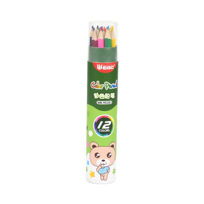 Brand WEIBO Custom Kids Adults Artist Oil Based Colored Pencils,Soft Core Water Soluble Coloring Pencil Set 12/24 Colors