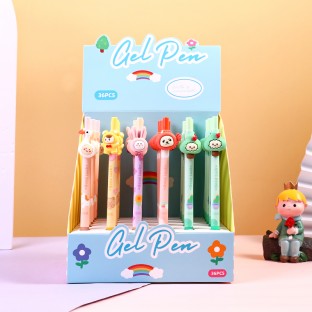 WEIBO Cartoon characters design display package 0.7mm retractable ballpoint pen school students supply roller ball point pen
