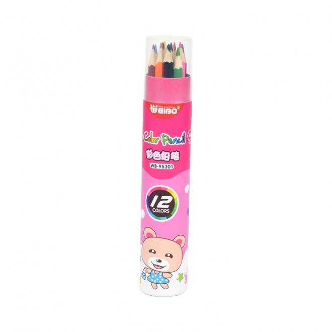 Brand WEIBO Custom Kids Adults Artist Oil Based Colored Pencils,Soft Core Water Soluble Coloring Pencil Set 12/24 Colors