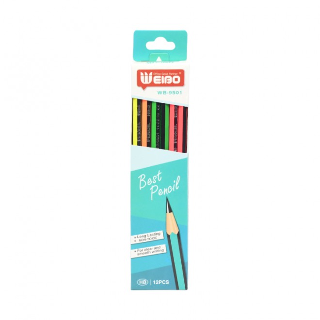 Weibo colorful minimalist wind log students with eraser pencil set manufacturers wholesale can be customized