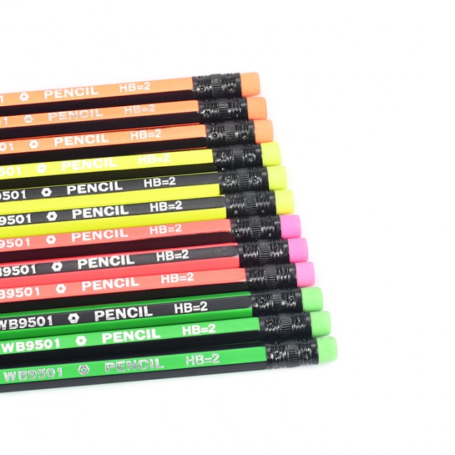 Weibo colorful minimalist wind log students with eraser pencil set manufacturers wholesale can be customized