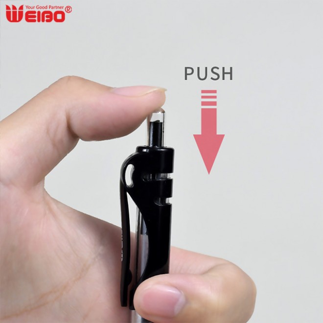 Office school supplies stationery retractable neutral black water-based pen set 0.5 mm replaceable refill customization