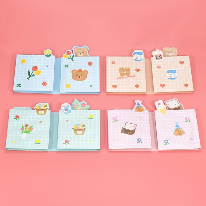 Weibo stationery cute notebook cartoon animal multi-color sticky note paper can be attached to student utensils to send gifts