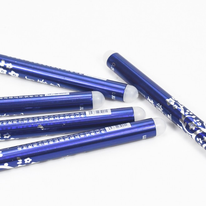 12pcs 0.5mm Blue Fine Point Plastic Custom Gel Ink Pen Set For School Student Staff Drawing Writing Planner