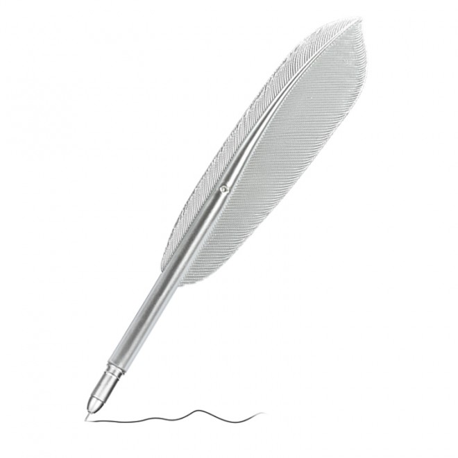 Feather pen manufacturers wholesale new style Bai Weibo graduation design DIY same white feather ball pen