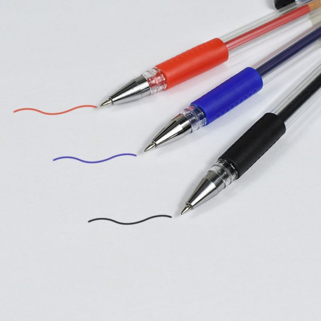 WEIBO Brand Test Good Stationery Supply WB-009 Black,Red and Blue 0.5mm neutral Gel pens for school students office,easy writing