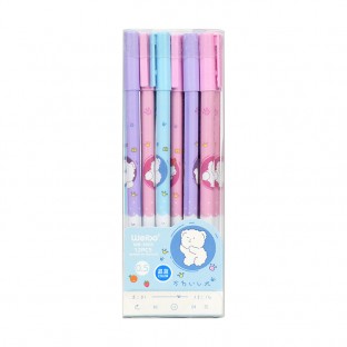 Cartoon 12pcs Pack 0.5mm Blue Cute Erasable Gel Ink Pen Set Rollerball Fine Point Pens For School Student Writing Stationary