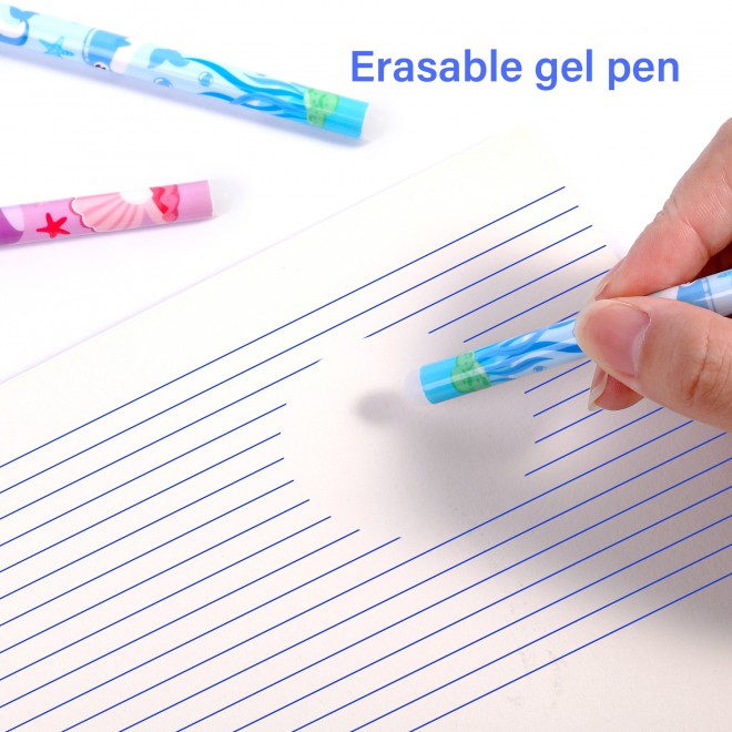 WEIBO Wholesale Cartoon Smooth Erasable Gel Pen Blue Ink Kawaii Students Erasable Gel Pens