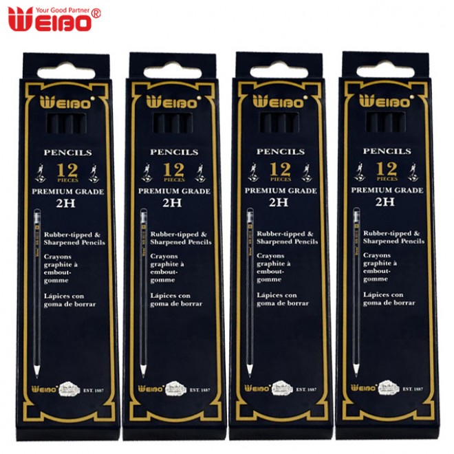 Brand Weibo Cartoon Boxed Pencils 12 Pack Student Writing HB Pencil with Eraser Holiday Prize Gift Wholesale Pencil