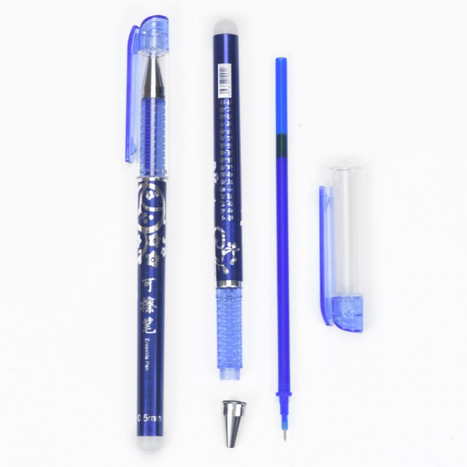 12pcs 0.5mm Blue Fine Point Plastic Custom Gel Ink Pen Set For School Student Staff Drawing Writing Planner