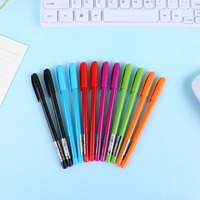 WEIBO Wholesaler Ballpoint Pen Manufacturers Bulk Cheap 0.7mm Blue Plastic Ball Point Pen 12 pcs Boxed Ball pen