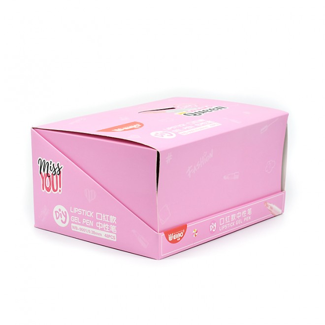 Weibo New Cute lipstick neutral pen Korea creative stationery learning office supplies prize wholesale advertising pen