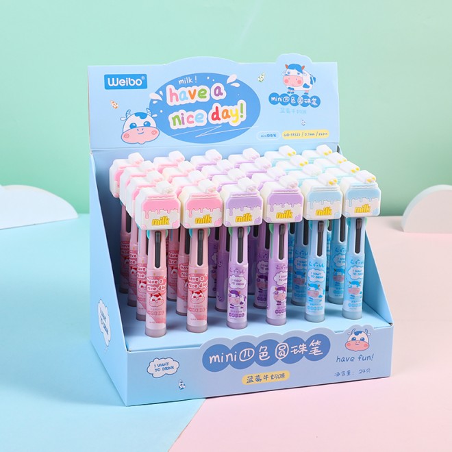 Ballpoint pen, four color creative pen, Cake, cute and affordable for children  WEIBO Brand Promotion Pen