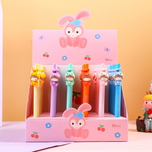 WEIBO Baby design display package 0.7mm retractable ballpoint pen school students supply roller ball point pen