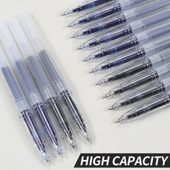 WEIBO Brand Enormous Capacity Items Test Good Stationery Supply Nice Pen Gel Ink Smooth Writing Pens BLK/BLUE Max 0.5mm WB-1022