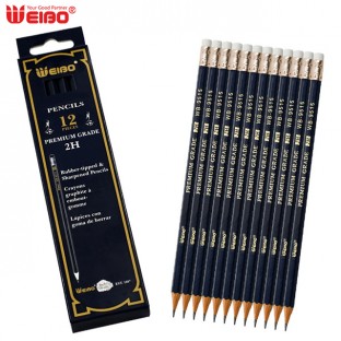 Brand Weibo Cartoon Boxed Pencils 12 Pack Student Writing HB Pencil with Eraser Holiday Prize Gift Wholesale Pencil