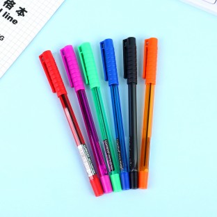 WEIBO   Promotional Smooth Writing Ball Pens Office School Stationery Plastic Ballpoint Pens 0.7mm  Ballpoint Sm Pen  Multicolor