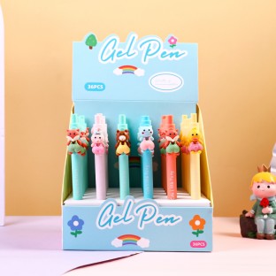 WEIBO Pet design display package 0.7mm retractable ballpoint pen school students supply roller ball point pen
