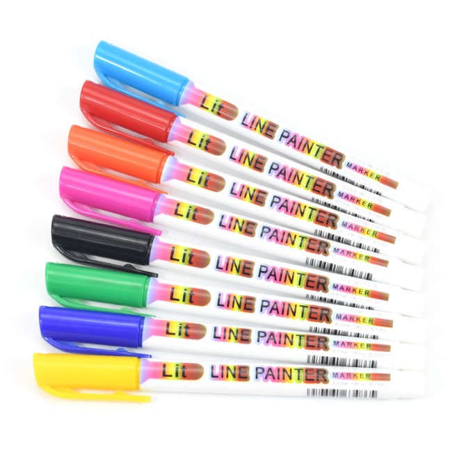 Double-Line Marker Pen 8colors Apply To Light Colour Card For Greeting Cards Diy Posters Paintings OutLine Contour Marker Pen