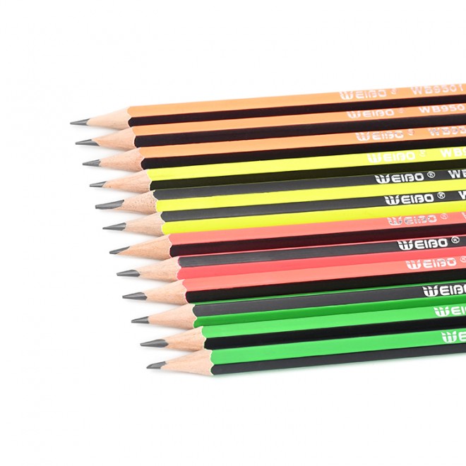 Weibo colorful minimalist wind log students with eraser pencil set manufacturers wholesale can be customized