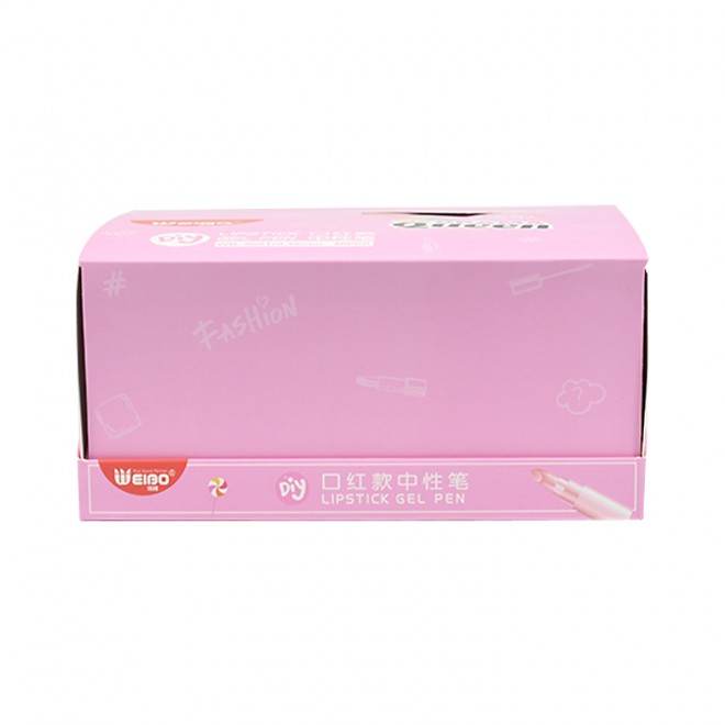 Weibo New Cute lipstick neutral pen Korea creative stationery learning office supplies prize wholesale advertising pen