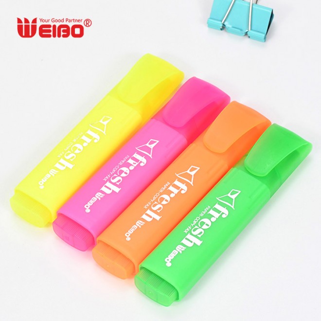 Creative color highlighter pen hand account double line marker pen student note book mark waterproof outline pen