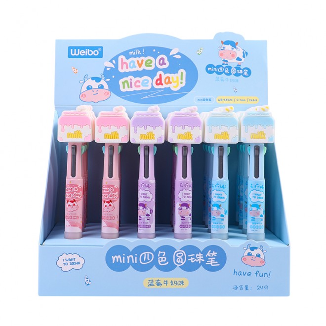 Ballpoint pen, four color creative pen, Cake, cute and affordable for children  WEIBO Brand Promotion Pen