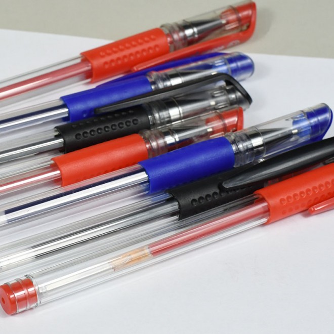 WEIBO Brand Test Good Stationery Supply WB-009 Black,Red and Blue 0.5mm neutral Gel pens for school students office,easy writing