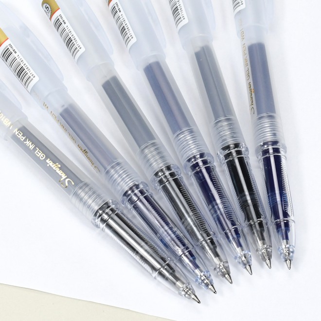 WEIBO Brand Enormous Capacity Items Test Good Stationery Supply Nice Pen Gel Ink Smooth Writing Pens BLK/BLUE Max 0.5mm WB-1022
