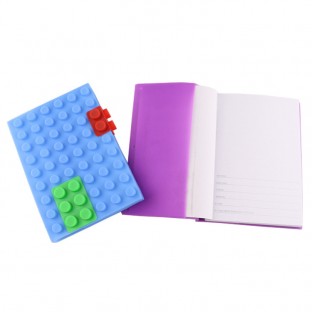 Student gift notebook silicone books cover waterproof anti-fall flip note puzzle building block book clothes book covering cheap
