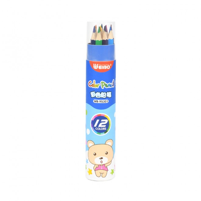 Brand WEIBO Custom Kids Adults Artist Oil Based Colored Pencils,Soft Core Water Soluble Coloring Pencil Set 12/24 Colors