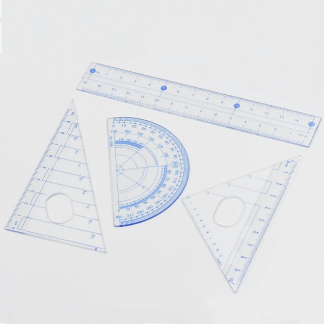 Compass Box Geometry Protractor Drawing Math Eraser Ruler Supply For School Eraser Compasses / Set To Students High Quality
