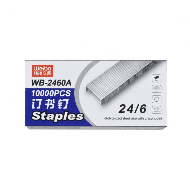 1000Pcs/Box 24/6 Metal Staples For Stapler Office School Supplies Stationery New Office Stationery Binding Books In Stock Supply