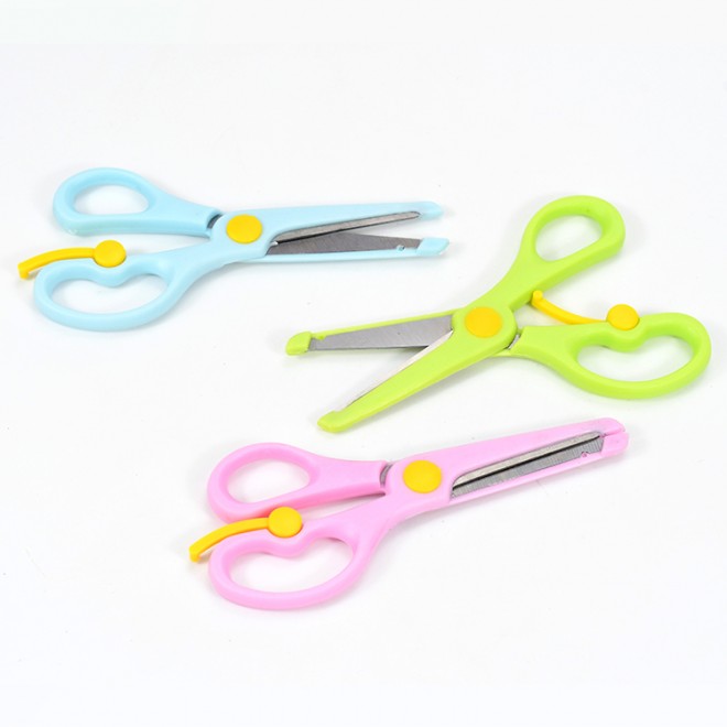 Art Craft Preschool Kids Training Stainless steel Scissors Children Safety Scissors