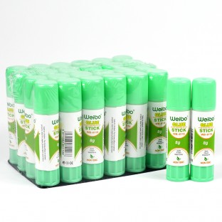 Newest 8g 8.4*2cm 24pcs set Strong Adhesive Green Glue Stick  for Adult Kids School Hand DIY Making Craft Scrapbooking