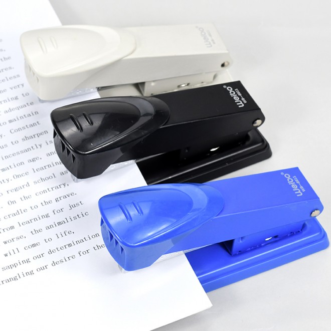 Cheap Color skin stapler metal stationery capacity stapler Easy to organize paper book ergonomic standard stapler accept Custom