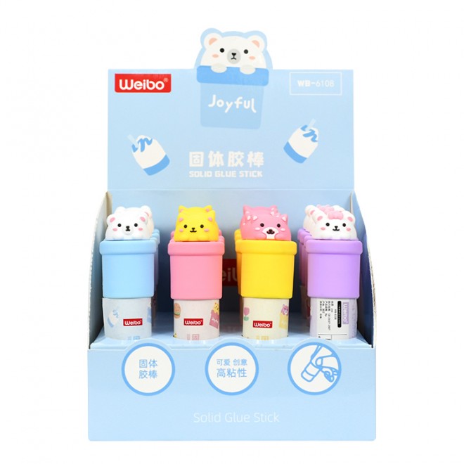 Brand Weibo office students cute glue stick China high adhesion can be customized logo solid adhesive high viscosity