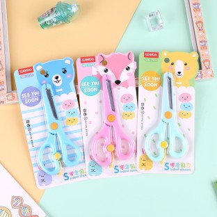 Student Scissors Cute Stationery Simple, compact and portable art scissors New product wholesale