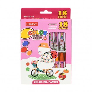 Smoothly Soft Oil Pastels 18 Color Oil Pastels Set Crayons for Children Student Kids Indoor Activities Art School Supplies