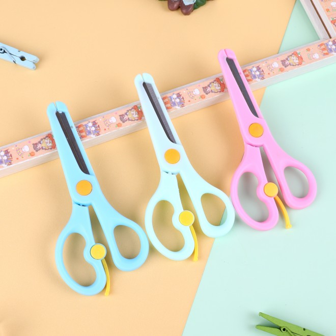 Student Scissors Cute Stationery Simple, compact and portable art scissors New product wholesale