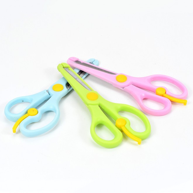 Art Craft Preschool Kids Training Stainless steel Scissors Children Safety Scissors