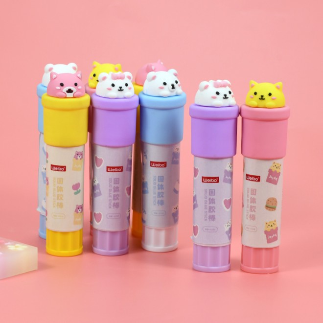 Brand Weibo office students cute glue stick China high adhesion can be customized logo solid adhesive high viscosity