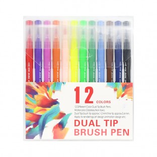 Custom logo top manufacturer 12 colors fluorescent highlighter marker pen set