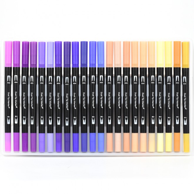 132 Colors Large Capacity Dual Tip Soft Brush Pens Fine Tip Watercolor pen for Coloring Calligraphy Artists Beginner Painters