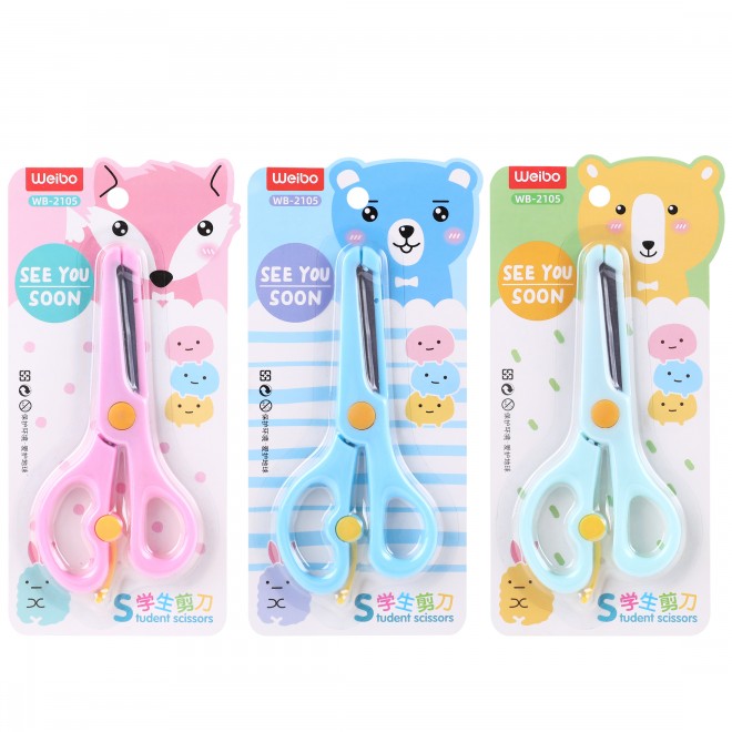 Student Scissors Cute Stationery Simple, compact and portable art scissors New product wholesale