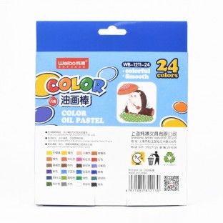 Cute Multicolor 24 pcs Set Wax Crayon Kids Painting Color Oil Pastel Crayon Safety Colorful Non-toxic For Child Drawing